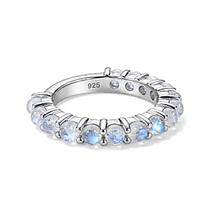 Whtie Moonstone 1.65 ctw Ring in Sterling Silver (Size 7.0)