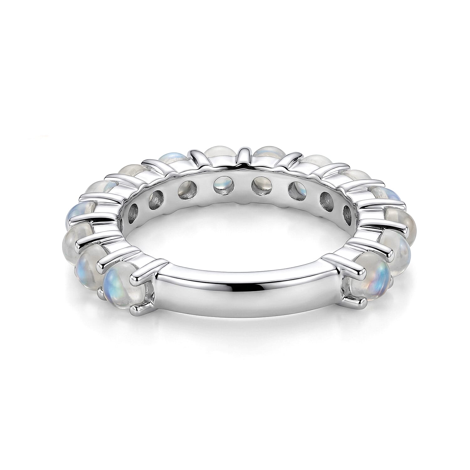 Whtie Moonstone 1.65 ctw Ring in Sterling Silver (Size 7.0)