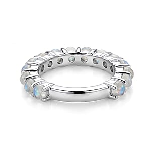 Whtie Moonstone 1.65 ctw Ring in Sterling Silver (Size 7.0)