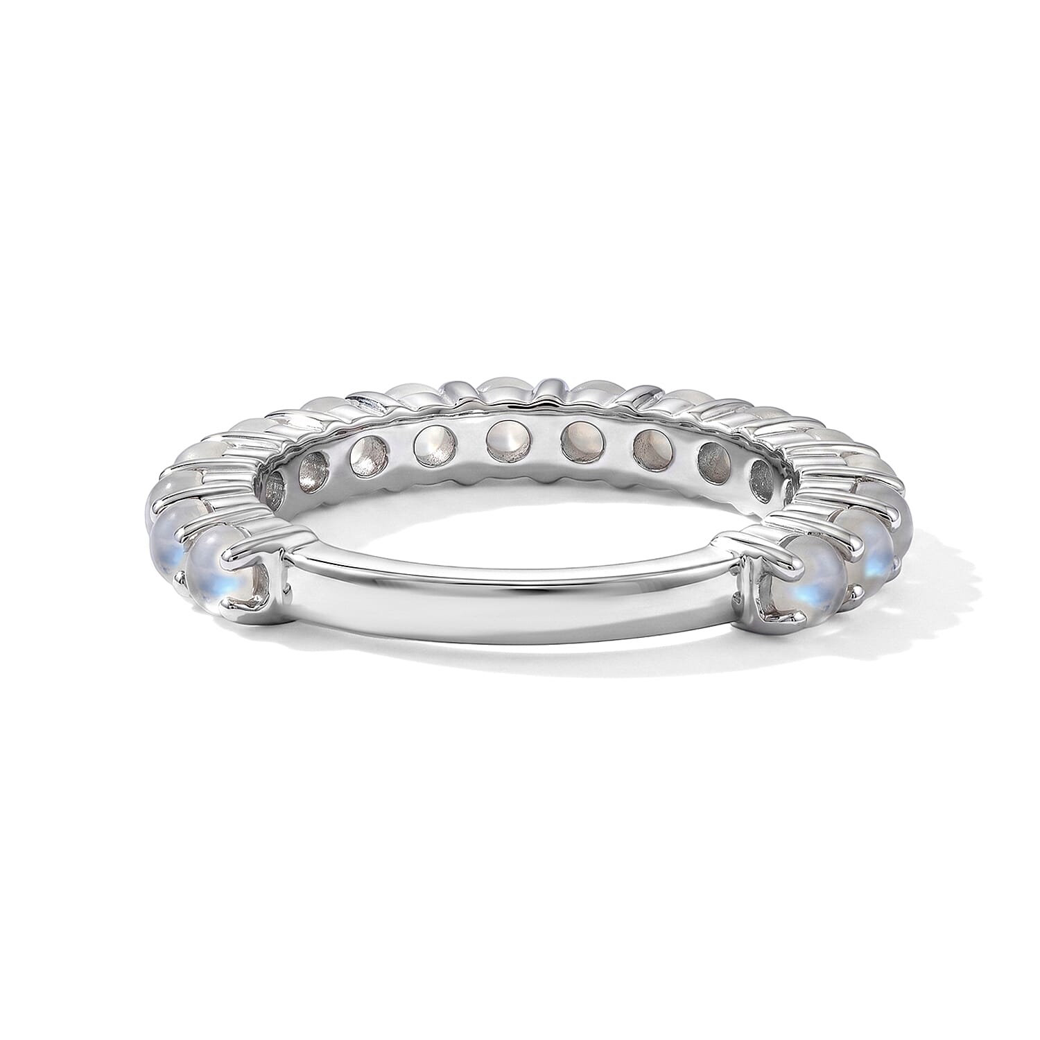 Whtie Moonstone 1.75 ctw Ring in Sterling Silver (Size 9.0)