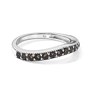 Smoky Quartz 0.35 ctw Ring in Sterling Silver (Size 7.0)