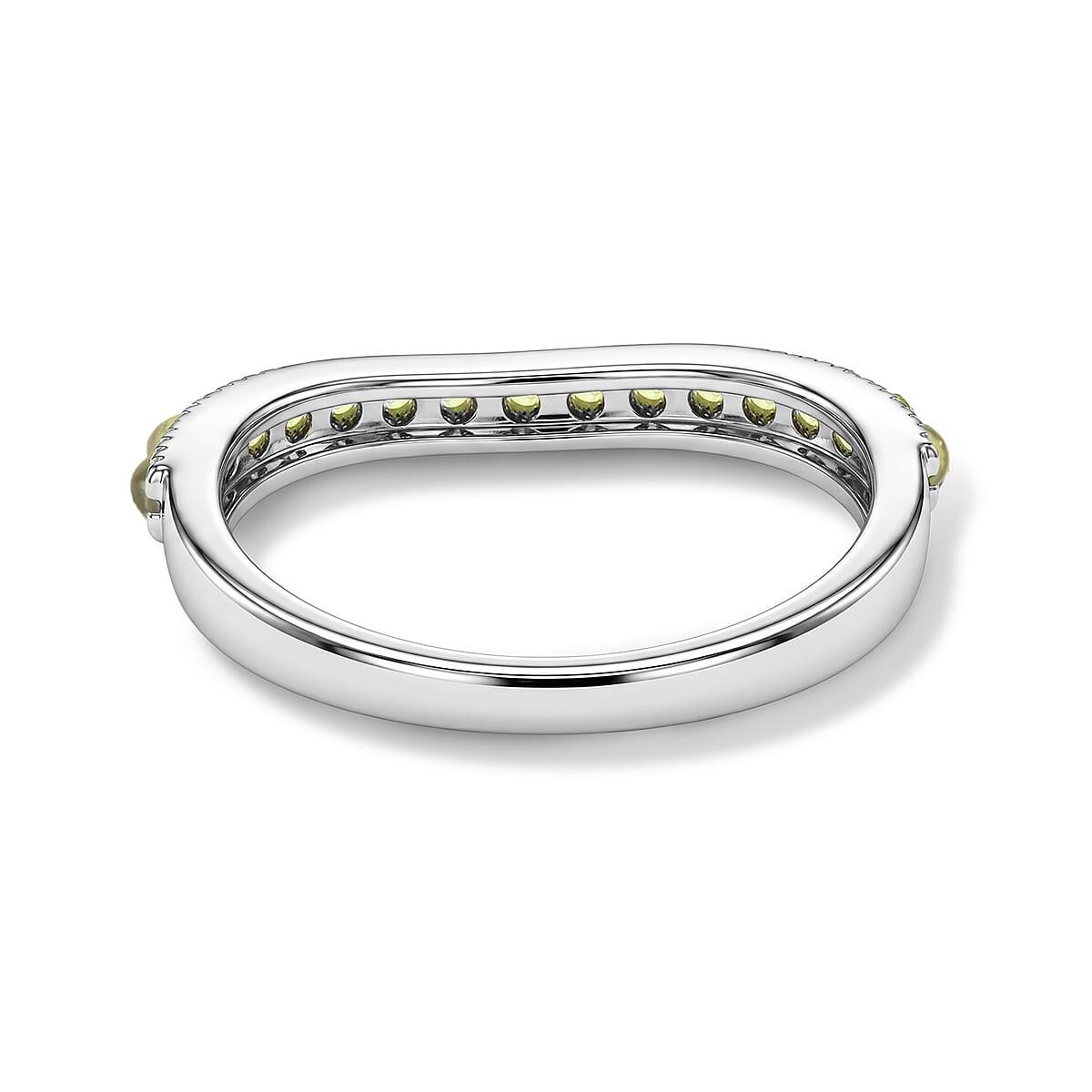 Hebei Peridot 0.35 ctw Ring in Sterling Silver (Size 8.0) image number 3