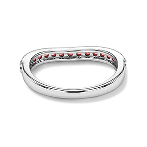 Red Quartz 0.35 ctw Ring in Sterling Silver (Size 7.0)