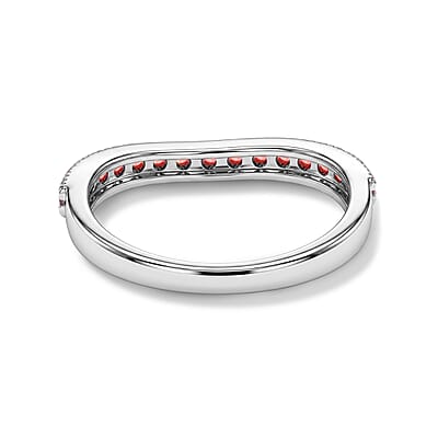 Red Quartz 0.35 ctw Ring in Sterling Silver (Size 7.0)