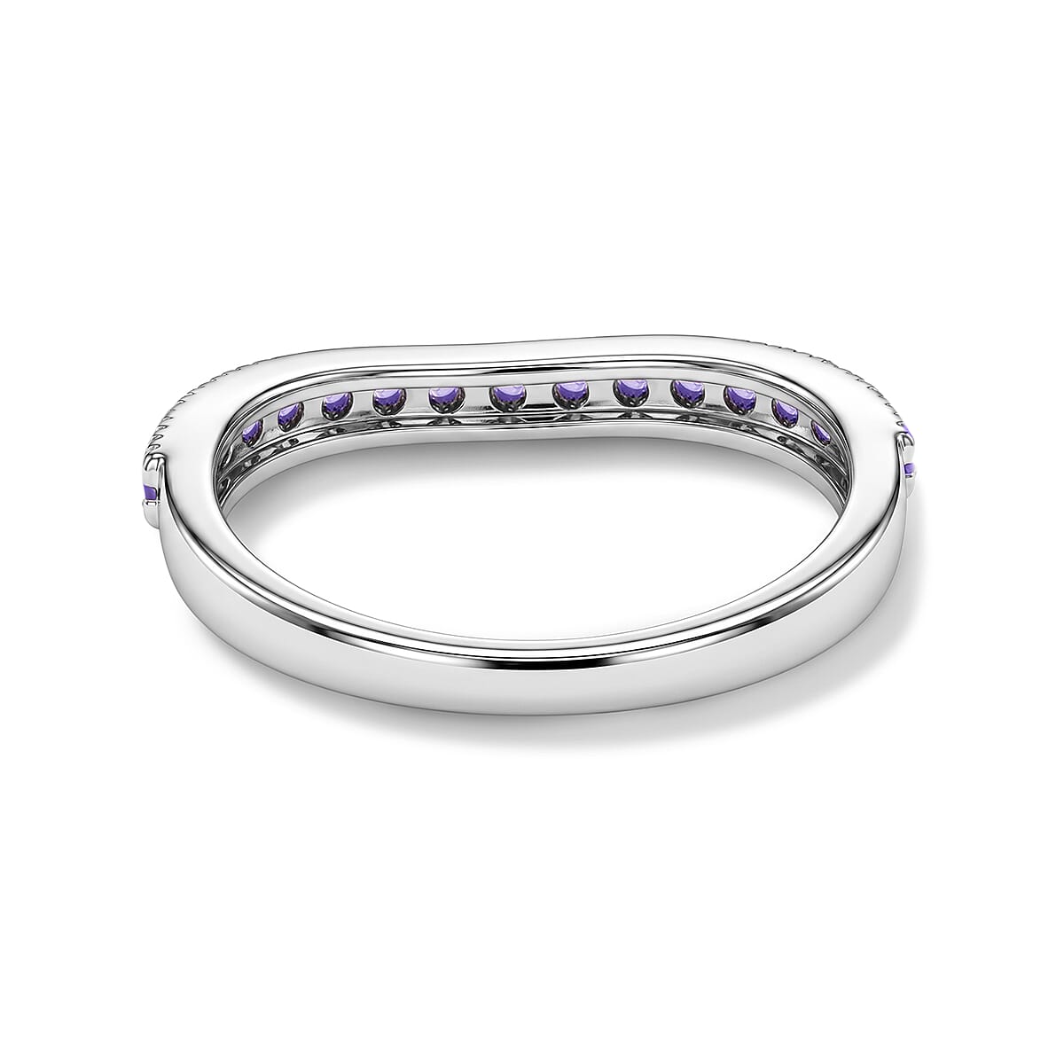 Amethyst 0.35 ctw Ring in Sterling Silver (Size 8.0) image number 3
