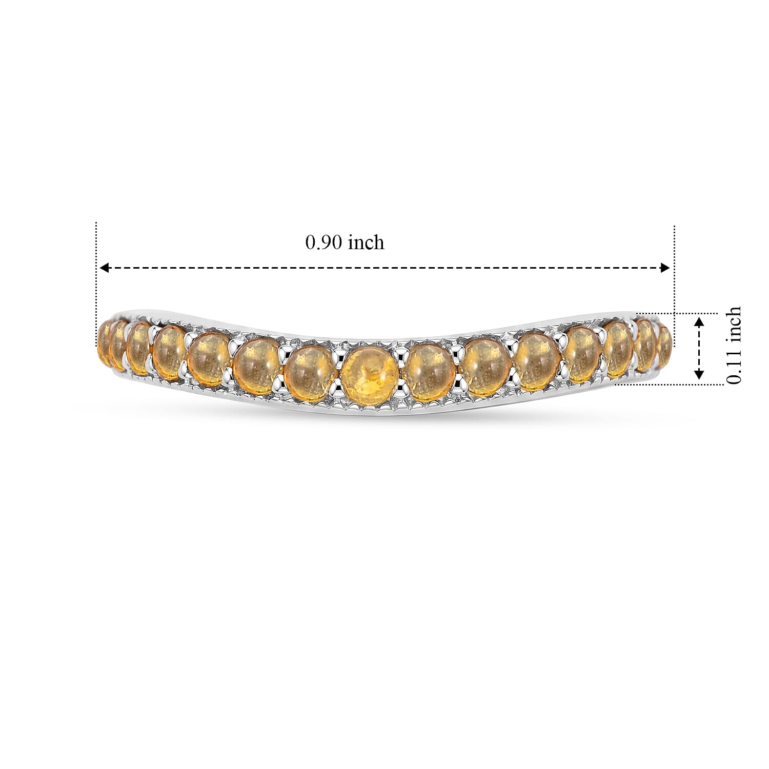 Brazilian Citrine 0.35 ctw Ring in Sterling Silver (Size 7.0)