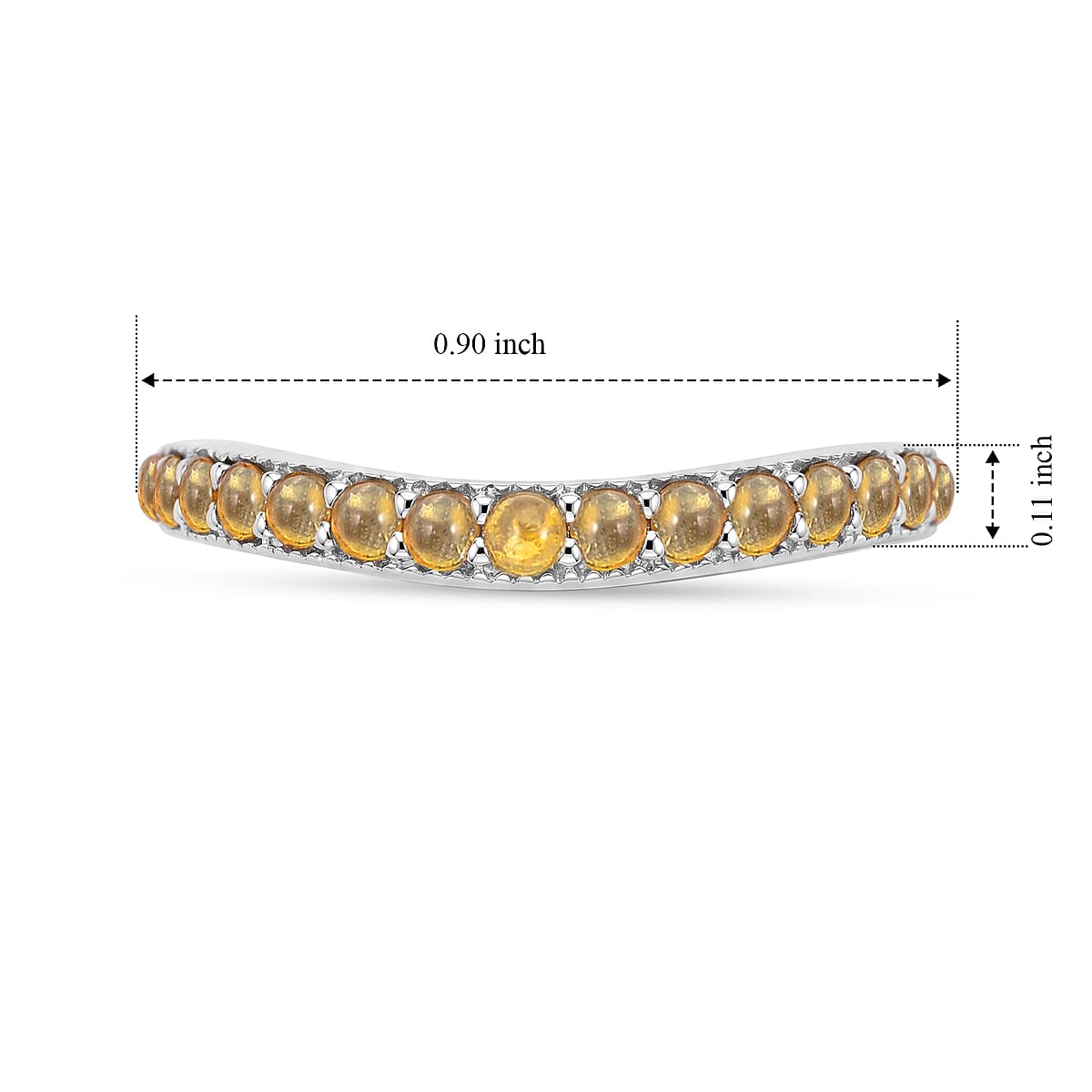 Brazilian Citrine 0.35 ctw Ring in Sterling Silver (Size 7.0) image number 4