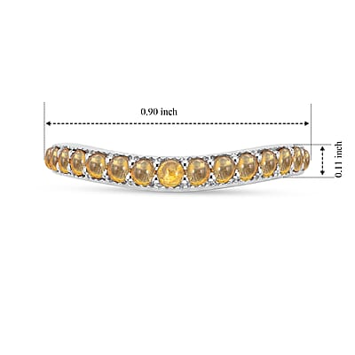 Brazilian Citrine 0.35 ctw Ring in Sterling Silver (Size 8.0)