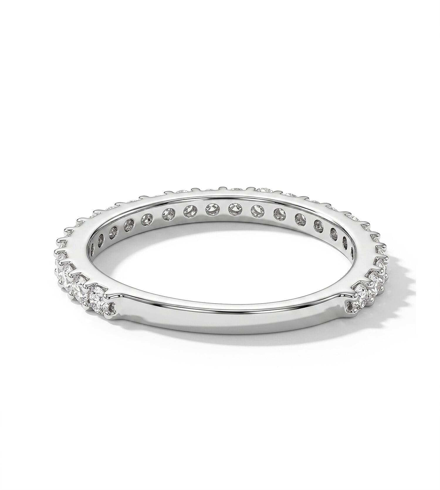 Simulated Diamond Ring in Sterling Silver (Size 9.0)