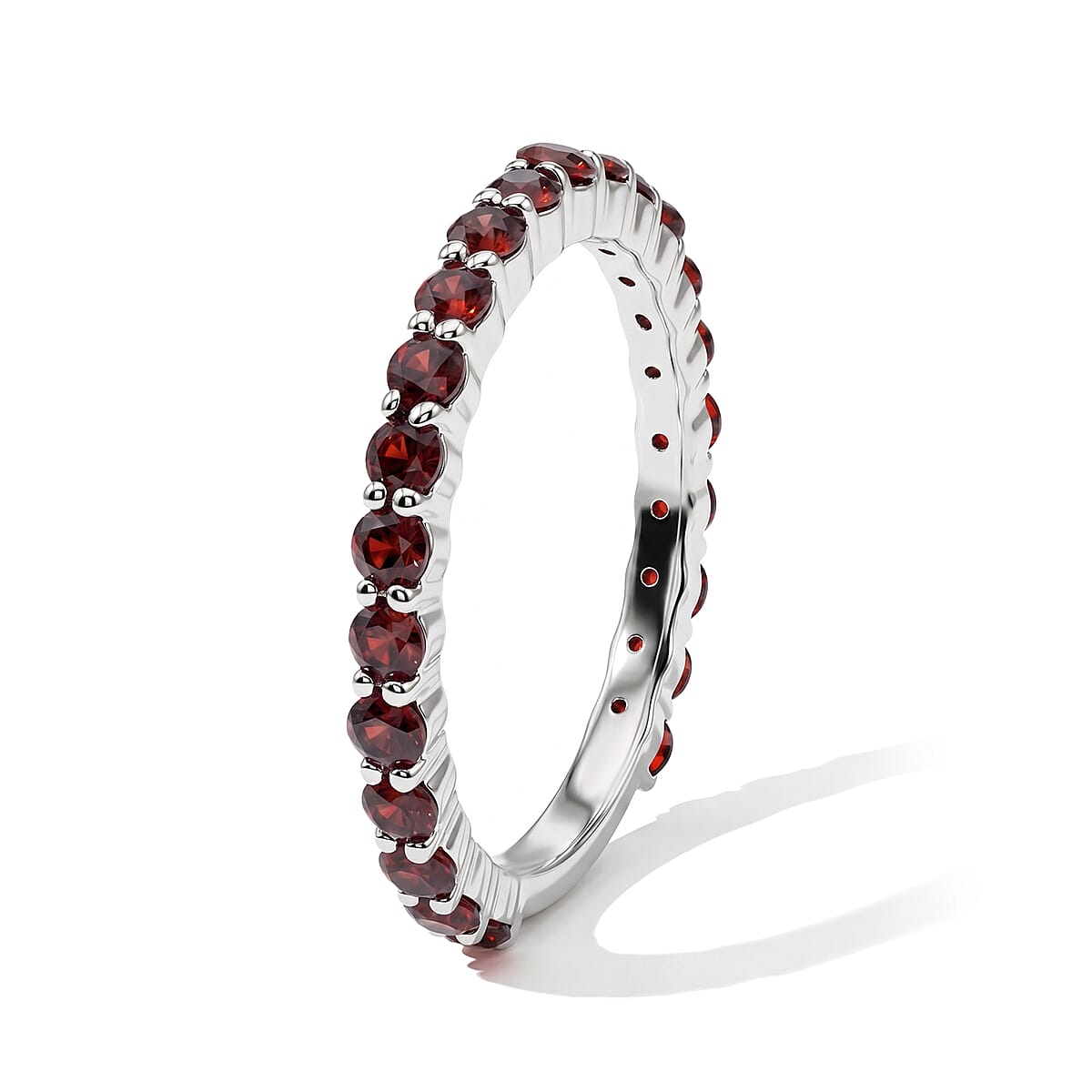 Mozambique Garnet 0.55 ctw Ring in Sterling Silver (Size 5.0) image number 3