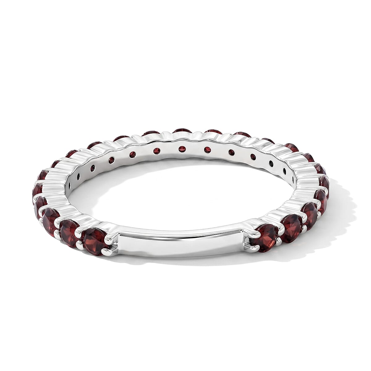 Mozambique Garnet 0.55 ctw Ring in Sterling Silver (Size 5.0) image number 4