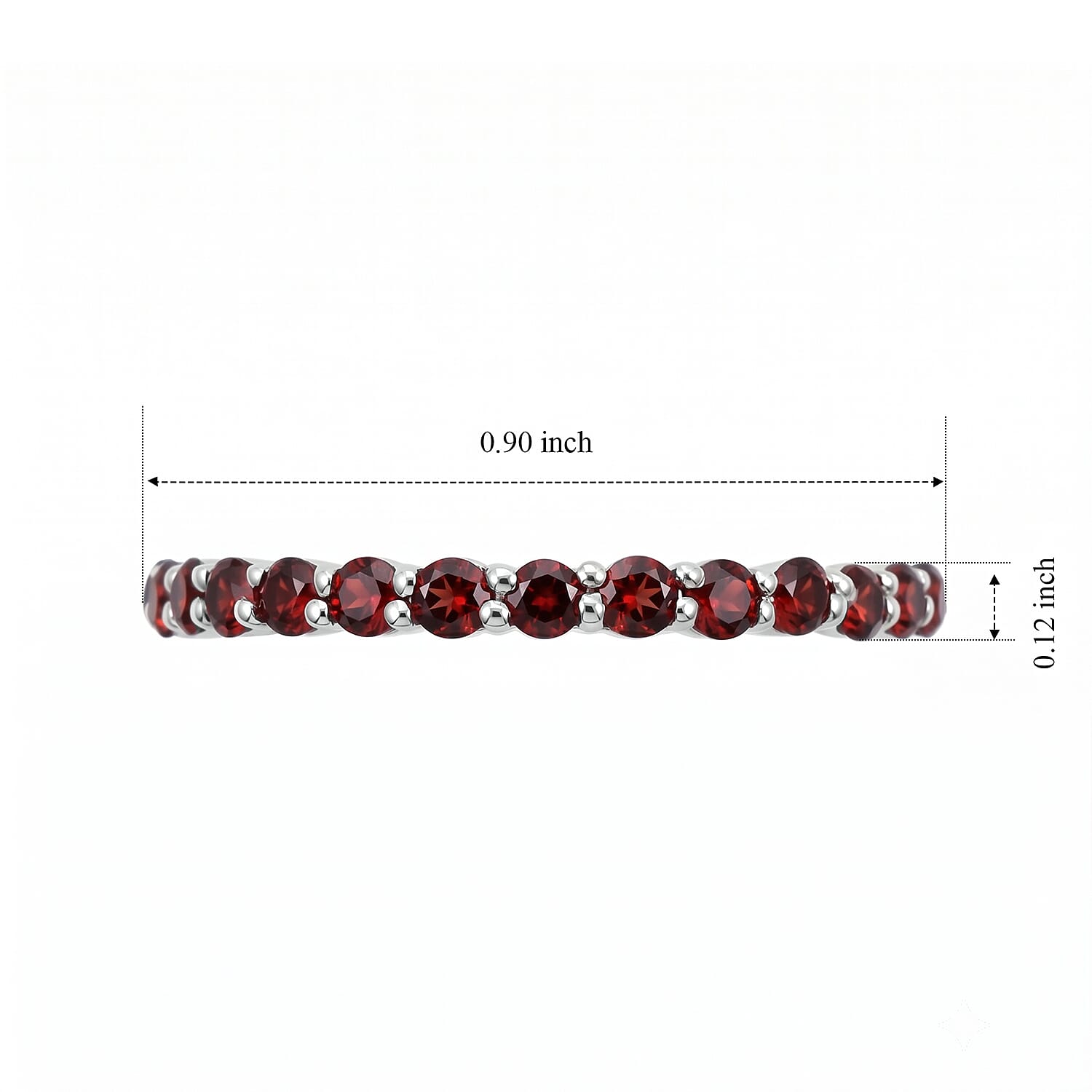 Mozambique Garnet 0.55 ctw Ring in Sterling Silver (Size 5.0)