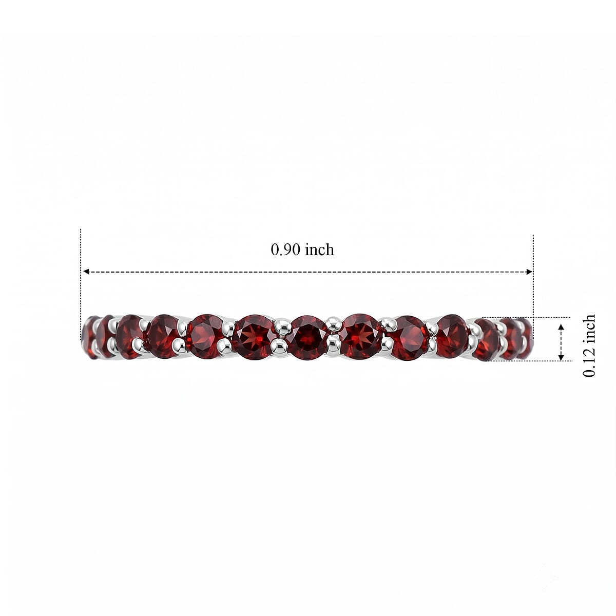 Mozambique Garnet 0.55 ctw Ring in Sterling Silver (Size 5.0) image number 5