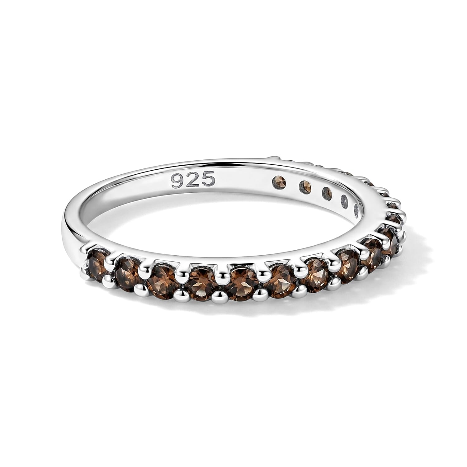 Smoky Quartz 0.40 ctw Ring in Sterling Silver (Size 6.0)