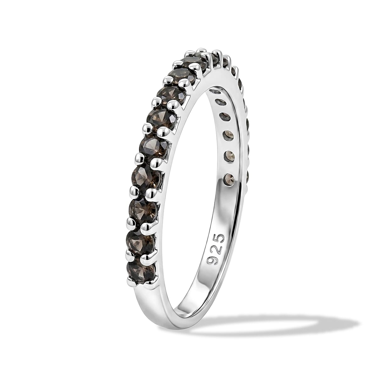 Smoky Quartz 0.40 ctw Ring in Sterling Silver (Size 6.0) image number 2