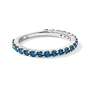 Blue Topaz 0.55 ctw Ring in Sterling Silver (Size 6.5)