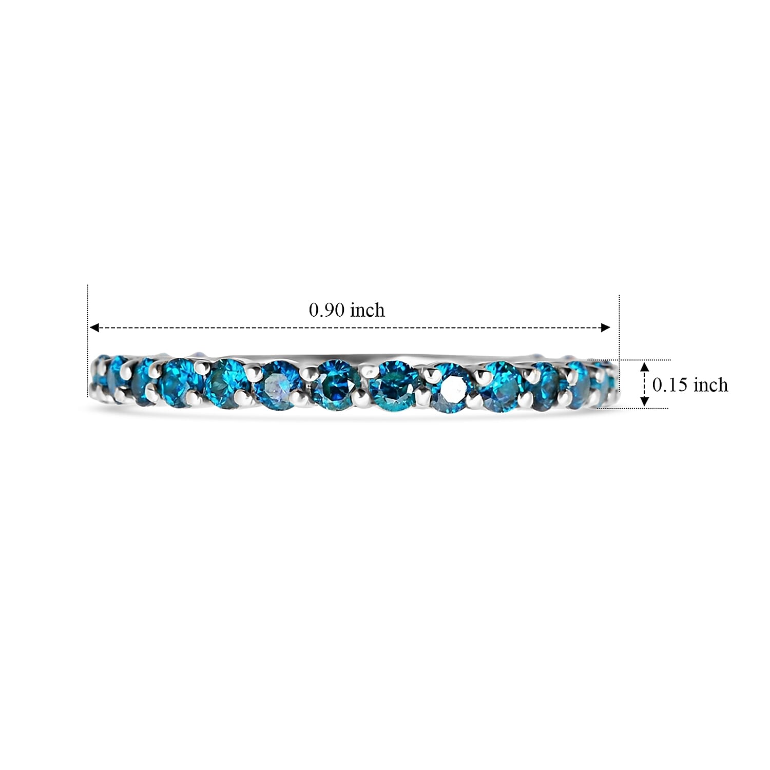 Blue Topaz 0.55 ctw Ring in Sterling Silver (Size 6.5)