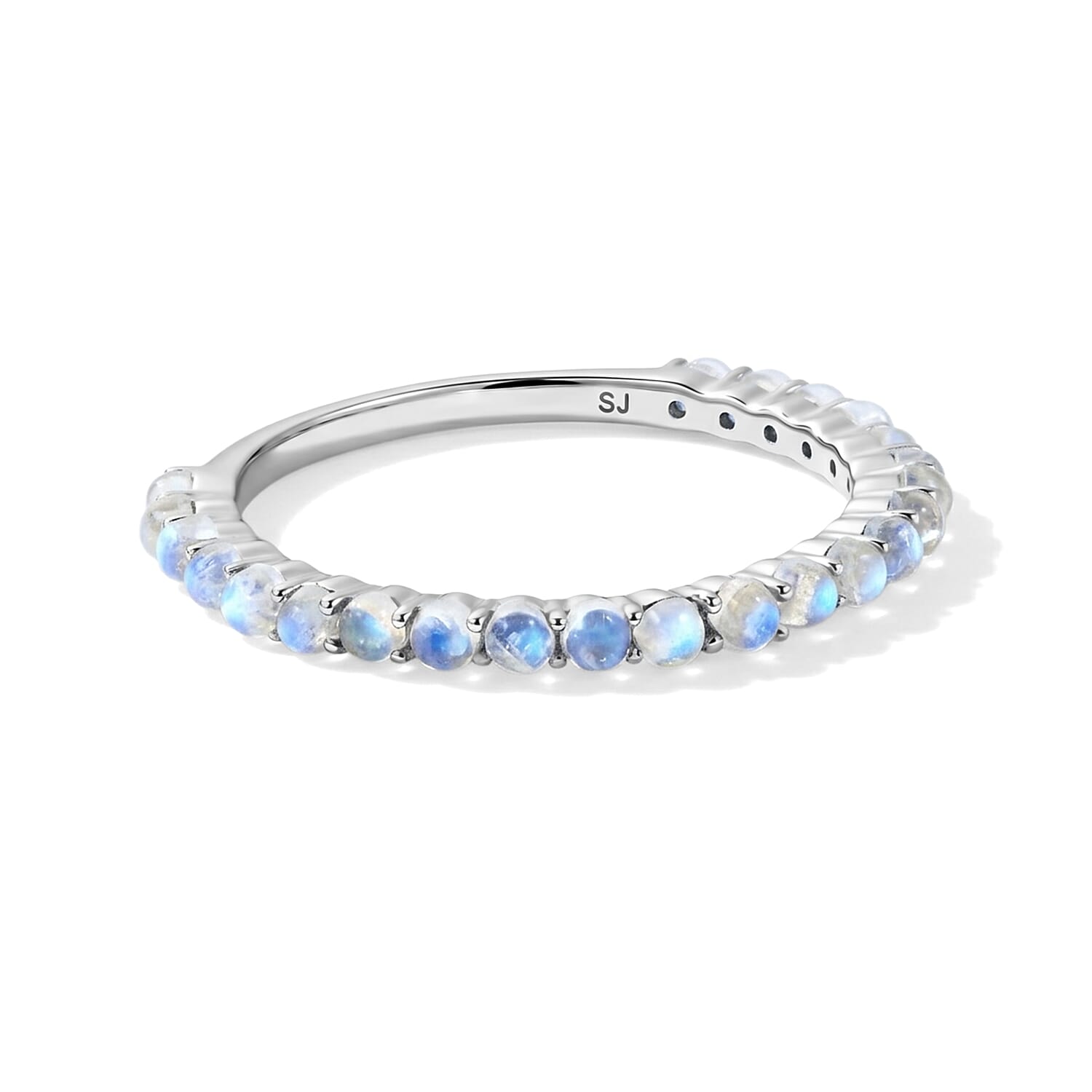 White Moonstone 0.55 ctw Ring in Sterling Silver (Size 9.0)