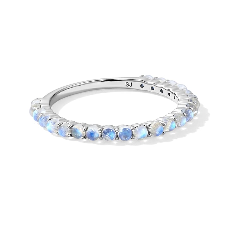 White Moonstone 0.55 ctw Ring in Sterling Silver (Size 9.0)