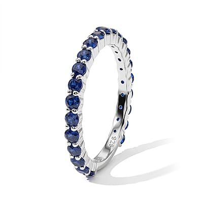 Blue Sapphire 0.55 ctw Ring in Sterling Silver (Size 9.0)