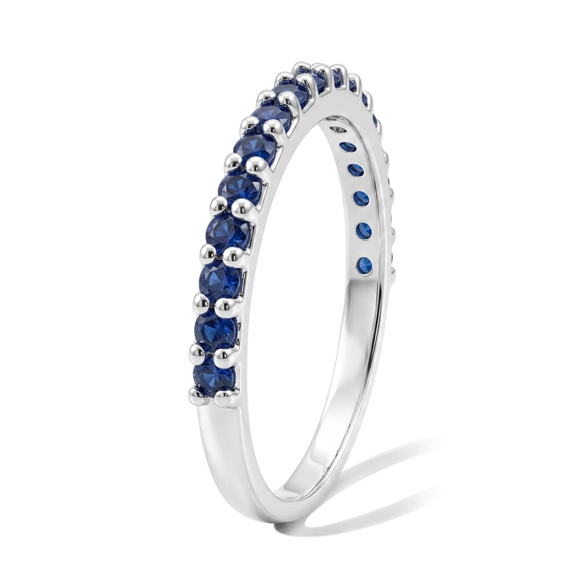 Blue Sapphire 0.40 ctw Ring in Sterling Silver (Size 9.0)