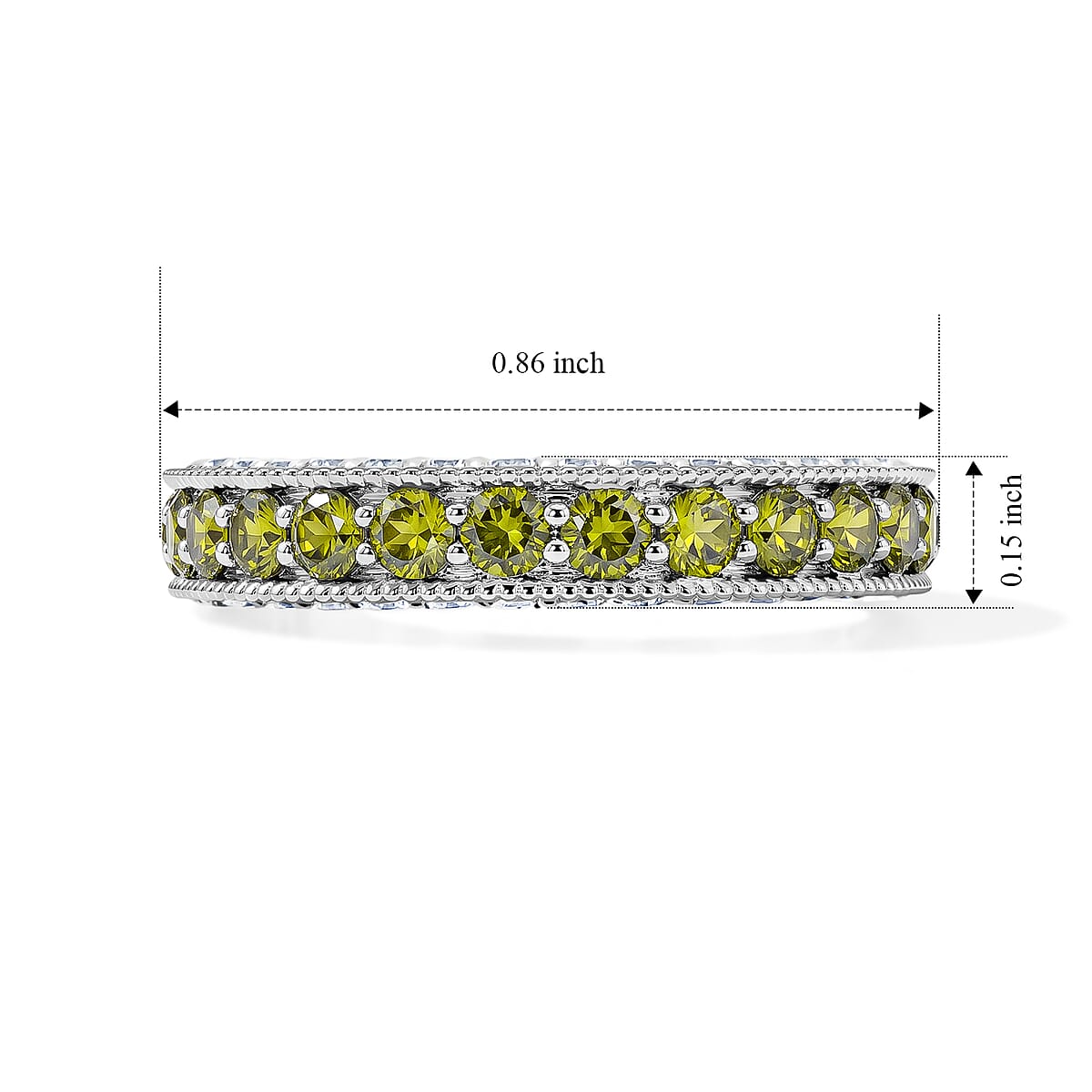 Yellow and White Topaz 0.70 ctw Ring in Sterling Silver (Size 4.5) image number 5