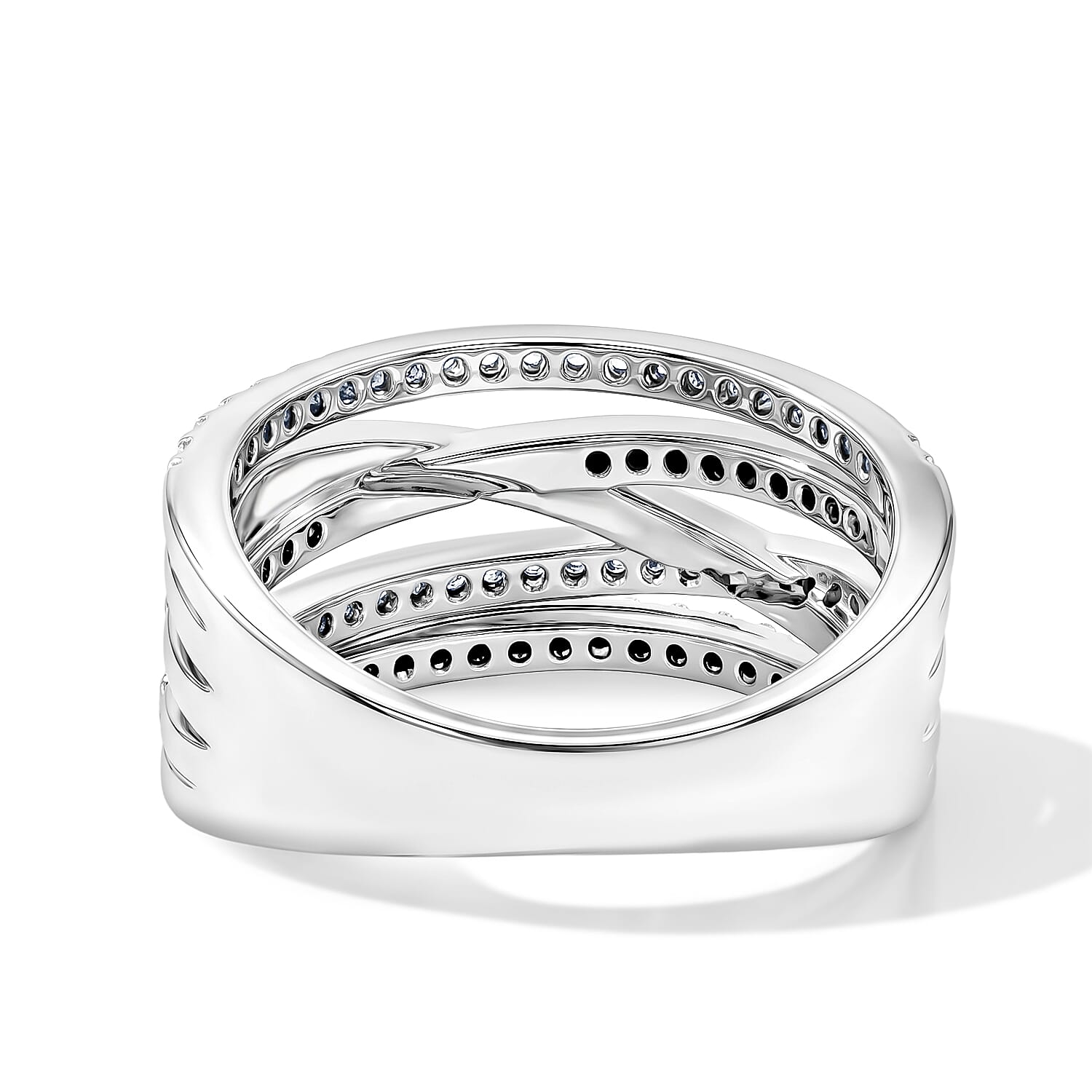 Black Onyx and Simulated Diamond 0.60 ctw Ring in Sterling Silver (Size 6.0)