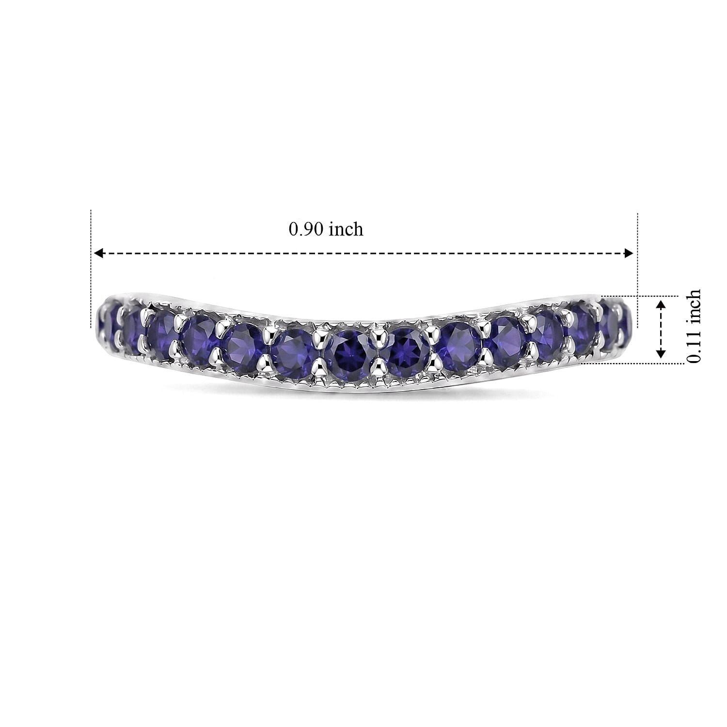 Tanzanite 0.35 ctw Ring in Sterling Silver (Size 7.0)