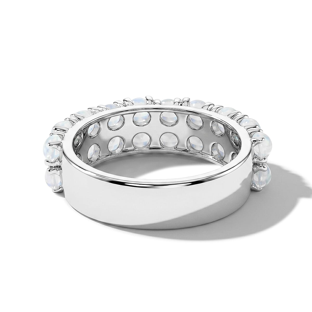 White Moonstone 1.40 ctw Ring in Sterling Silver (Size 7.0) image number 4