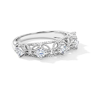 Simulated Diamond Ring in Sterling Silver (Size 7.0)