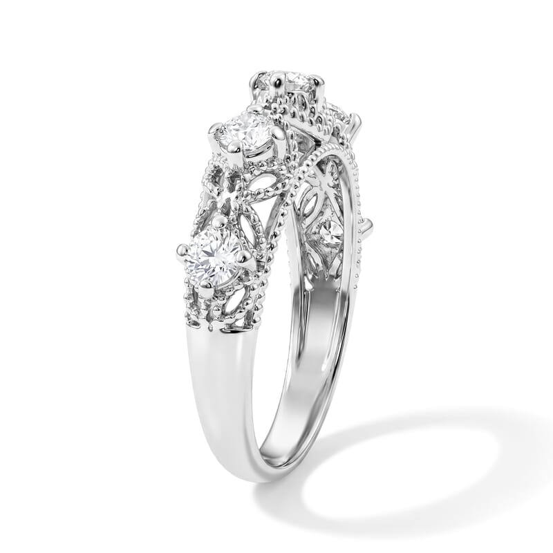Simulated Diamond Ring in Sterling Silver (Size 7.0)