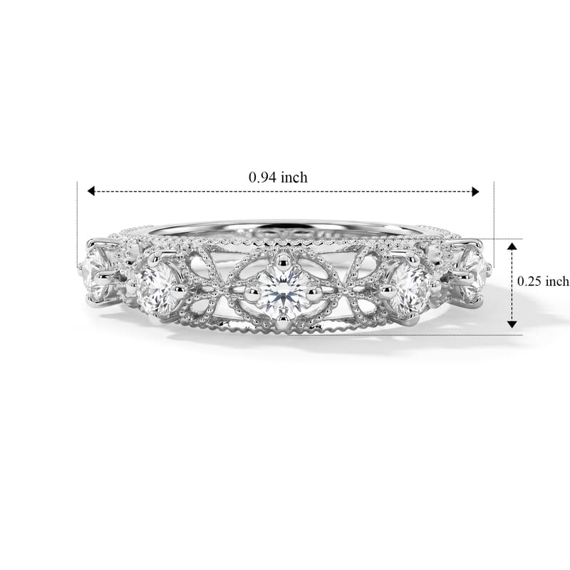 Simulated Diamond Ring in Sterling Silver (Size 7.0)