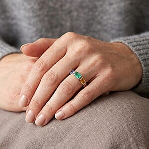 Multi Gemstone 2.90 ctw Ring in Sterling Silver (Size 8.0)