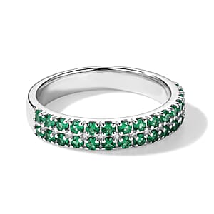 Kagem Zambian Emerald 0.25 ctw Ring in Sterling Silver (Size 8.0)
