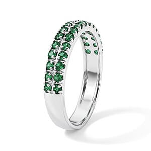 Kagem Zambian Emerald 0.25 ctw Ring in Sterling Silver (Size 8.0)