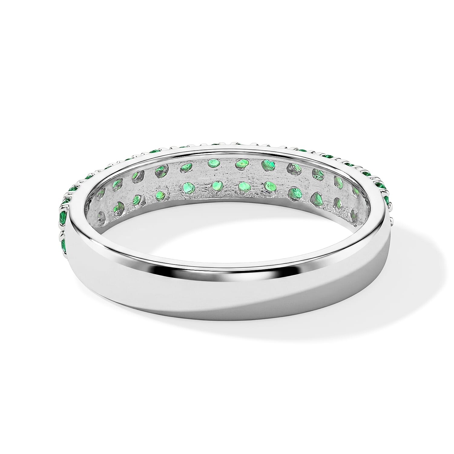 Kagem Zambian Emerald 0.25 ctw Ring in Sterling Silver (Size 8.0)