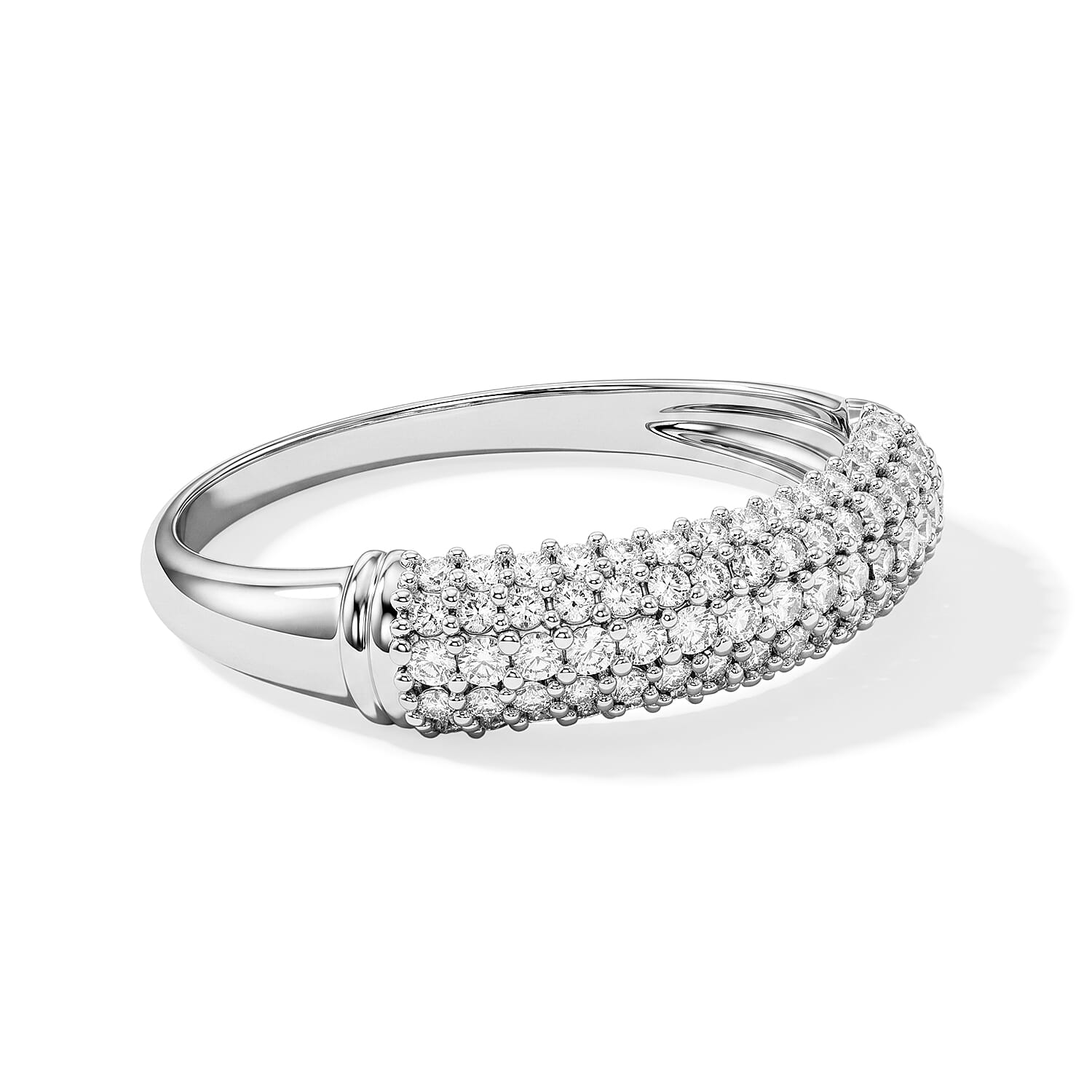 Simulated Diamond Men's Ring in Sterling Silver (Size 12.5)