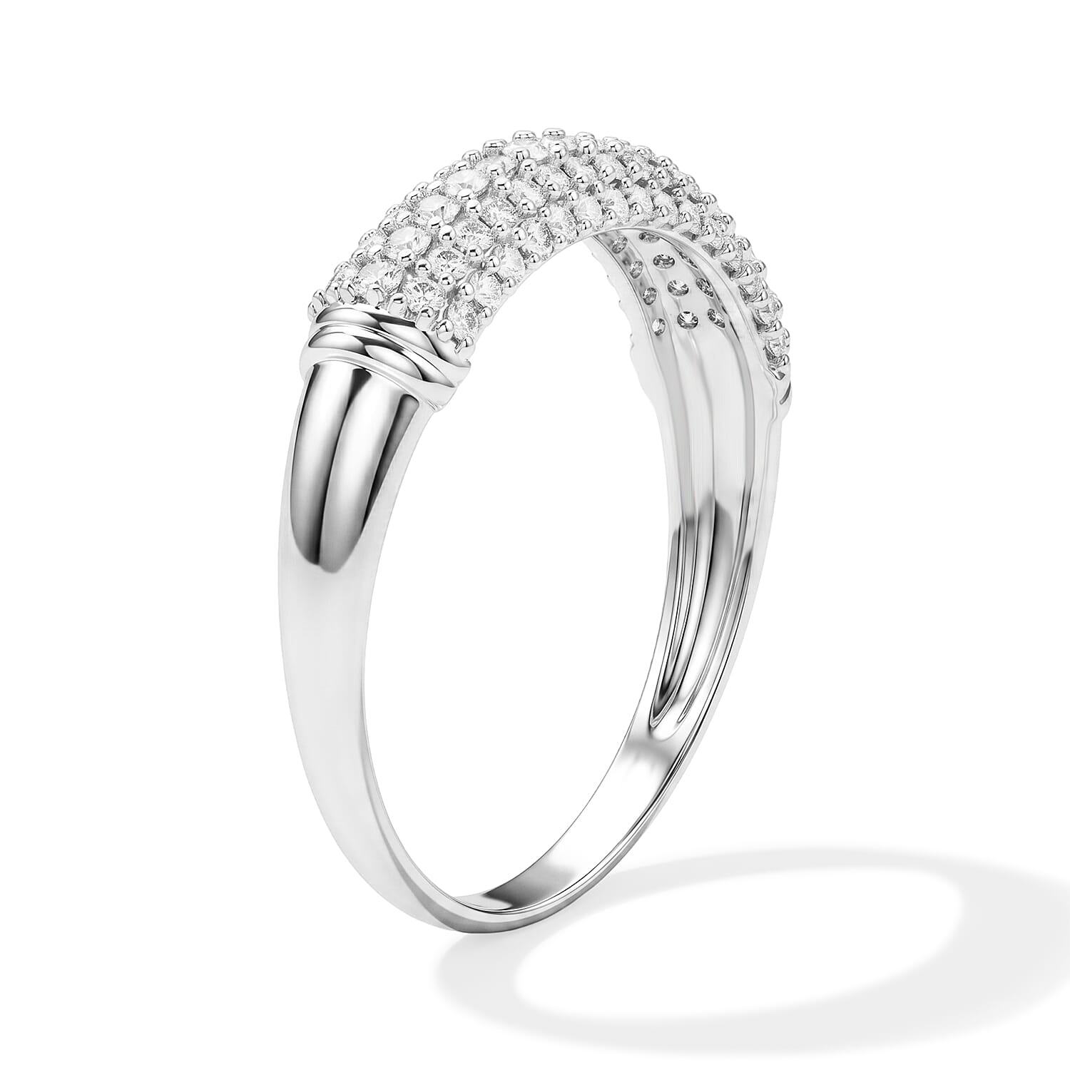 Simulated Diamond Men's Ring in Sterling Silver (Size 12.5)