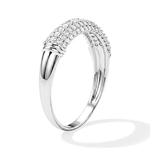 Simulated Diamond Men's Ring in Sterling Silver (Size 12.5)
