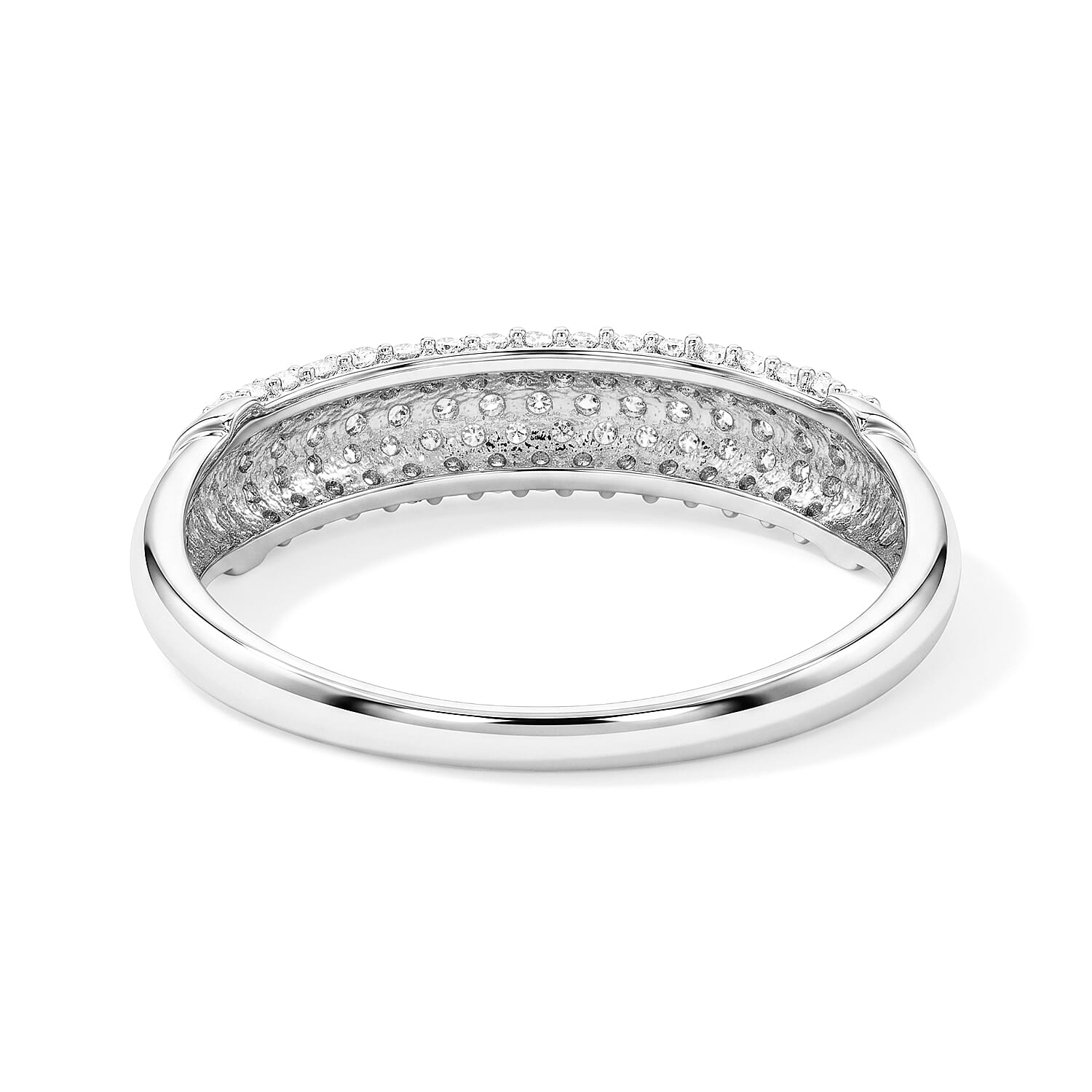Simulated Diamond Men's Ring in Sterling Silver (Size 12.5)
