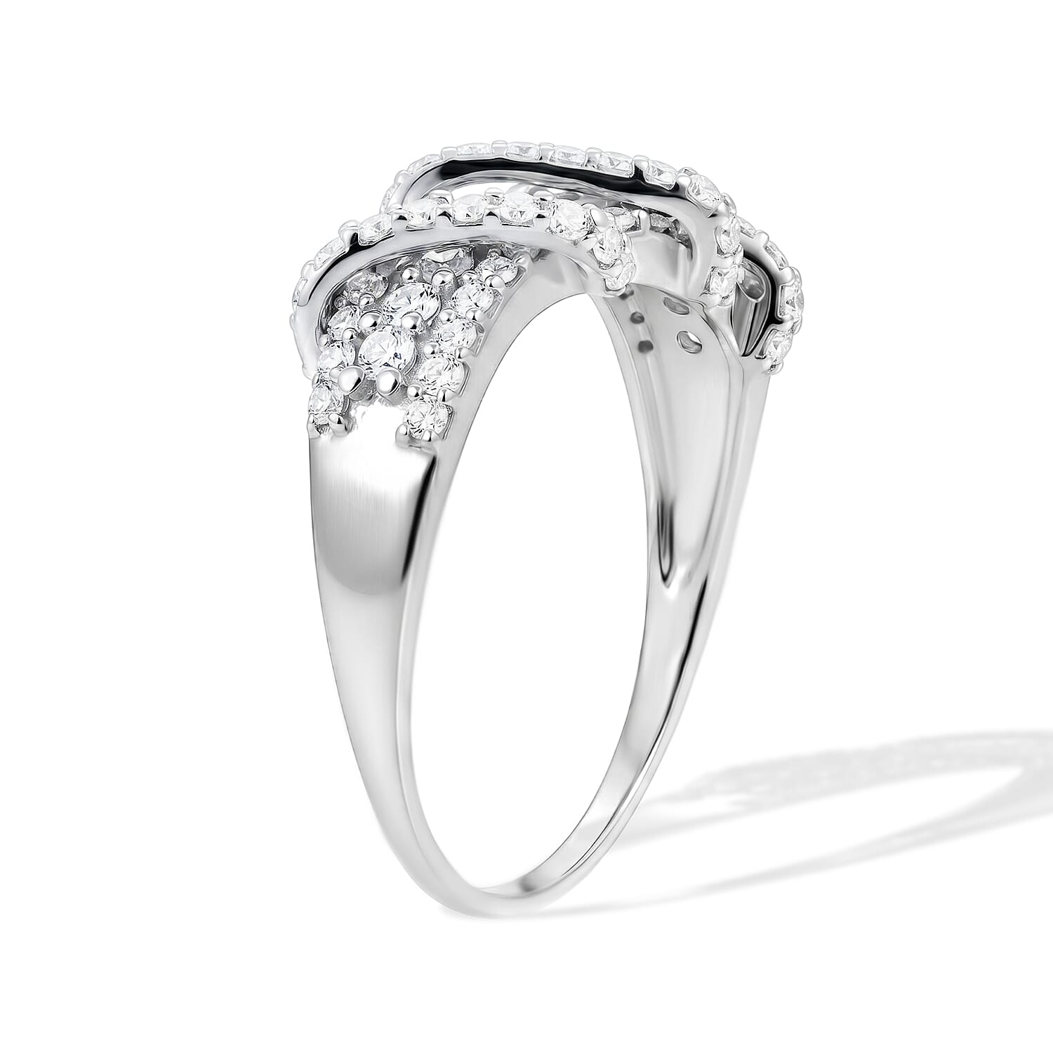 Simulated Diamond Men's Ring in Sterling Silver (Size 12.0)
