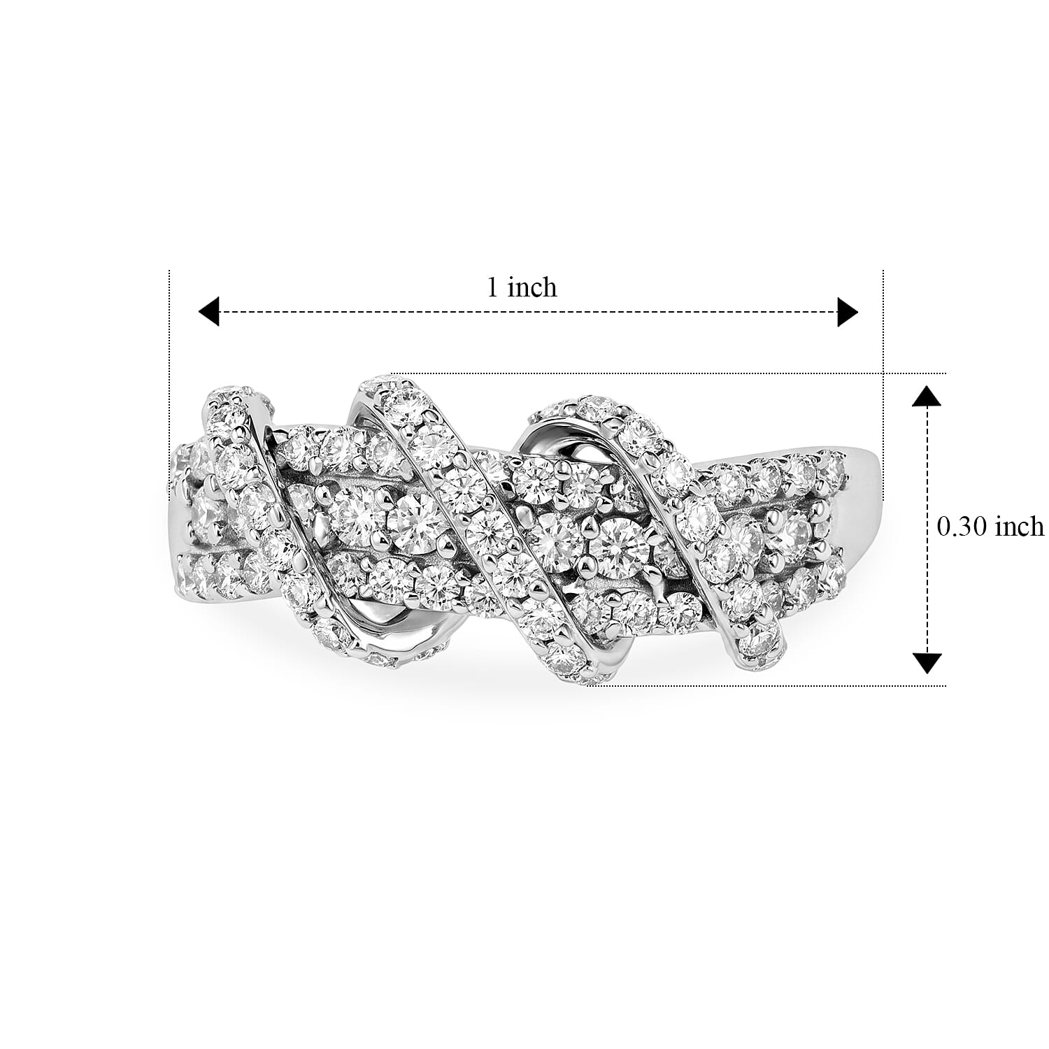 Simulated Diamond Men's Ring in Sterling Silver (Size 12.0)