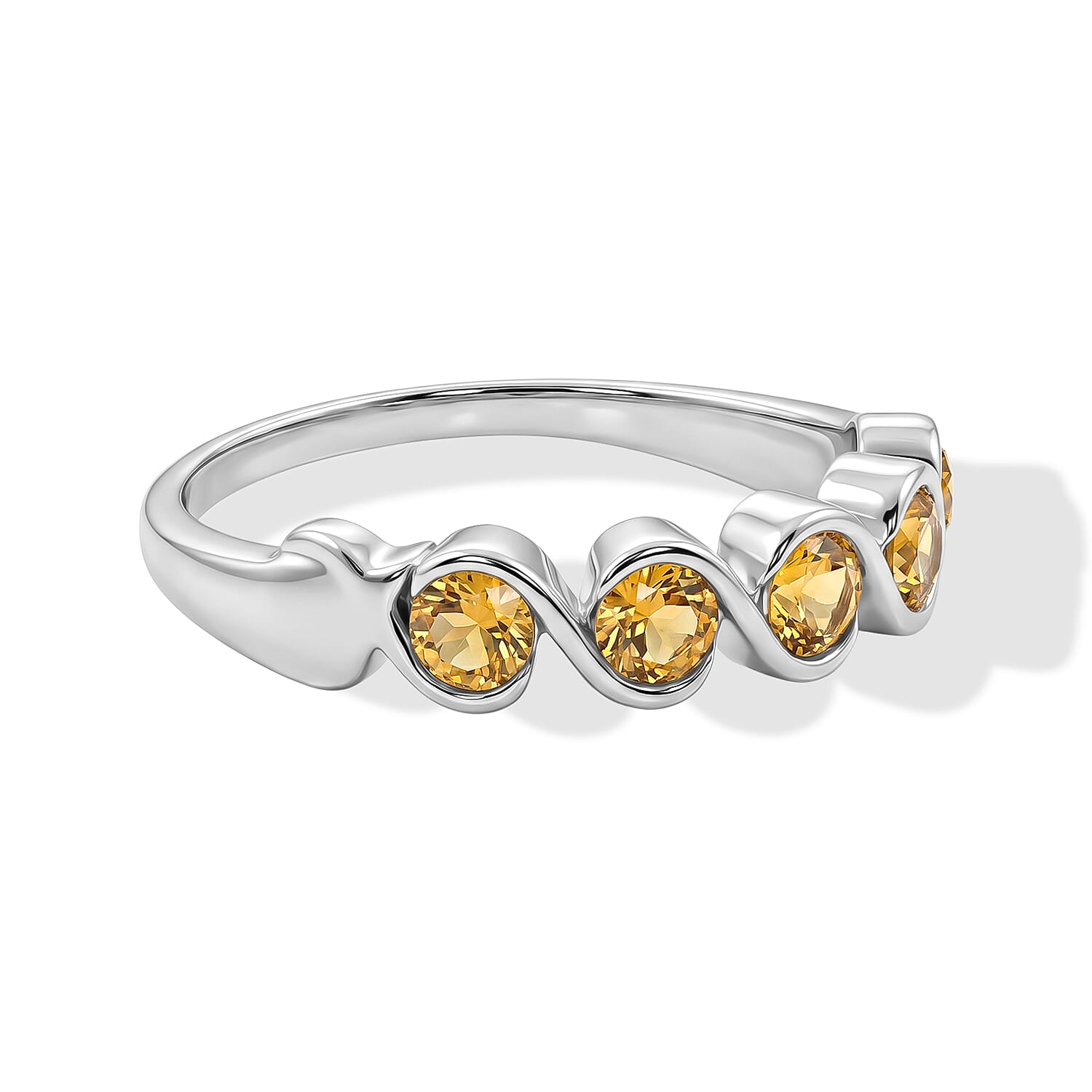 Brazilian Citrine 0.35 ctw Ring in Sterling Silver (Size 7.0)