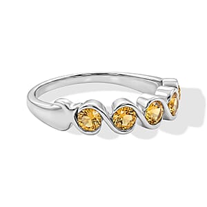 Brazilian Citrine 0.35 ctw Ring in Sterling Silver (Size 7.0)