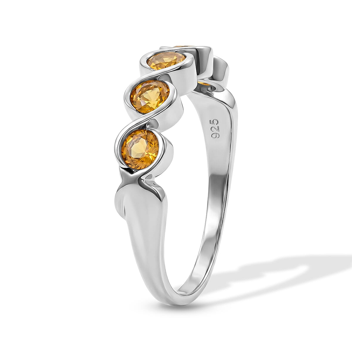 Brazilian Citrine 0.35 ctw Ring in Sterling Silver (Size 7.0) image number 3