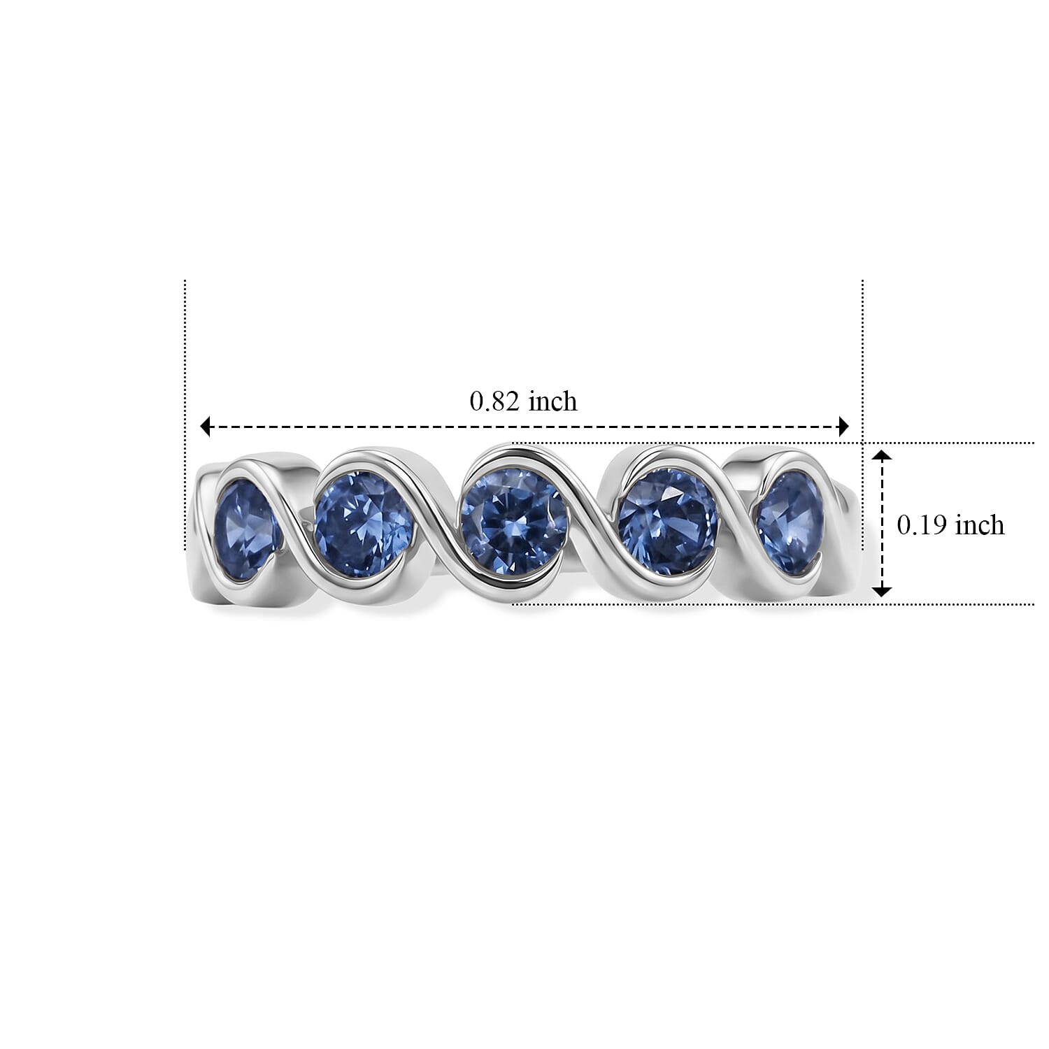 Tanzanite 0.35 ctw Ring in Sterling Silver (Size 6.0)