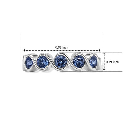 Tanzanite 0.35 ctw Ring in Sterling Silver (Size 6.0)