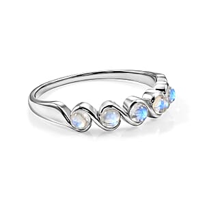 White Moonstone 0.35 ctw Ring in Sterling Silver (Size 9.0)