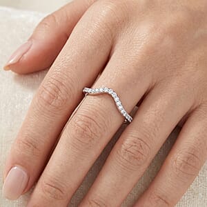 Simulated Diamond Ring in Sterling Silver (Size 6.0)
