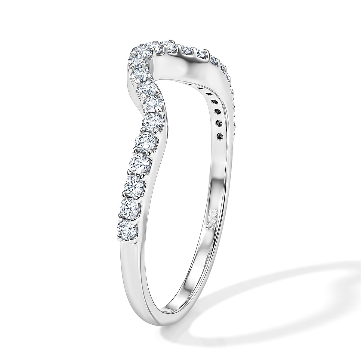 Simulated Diamond Ring in Sterling Silver (Size 6.0) image number 3